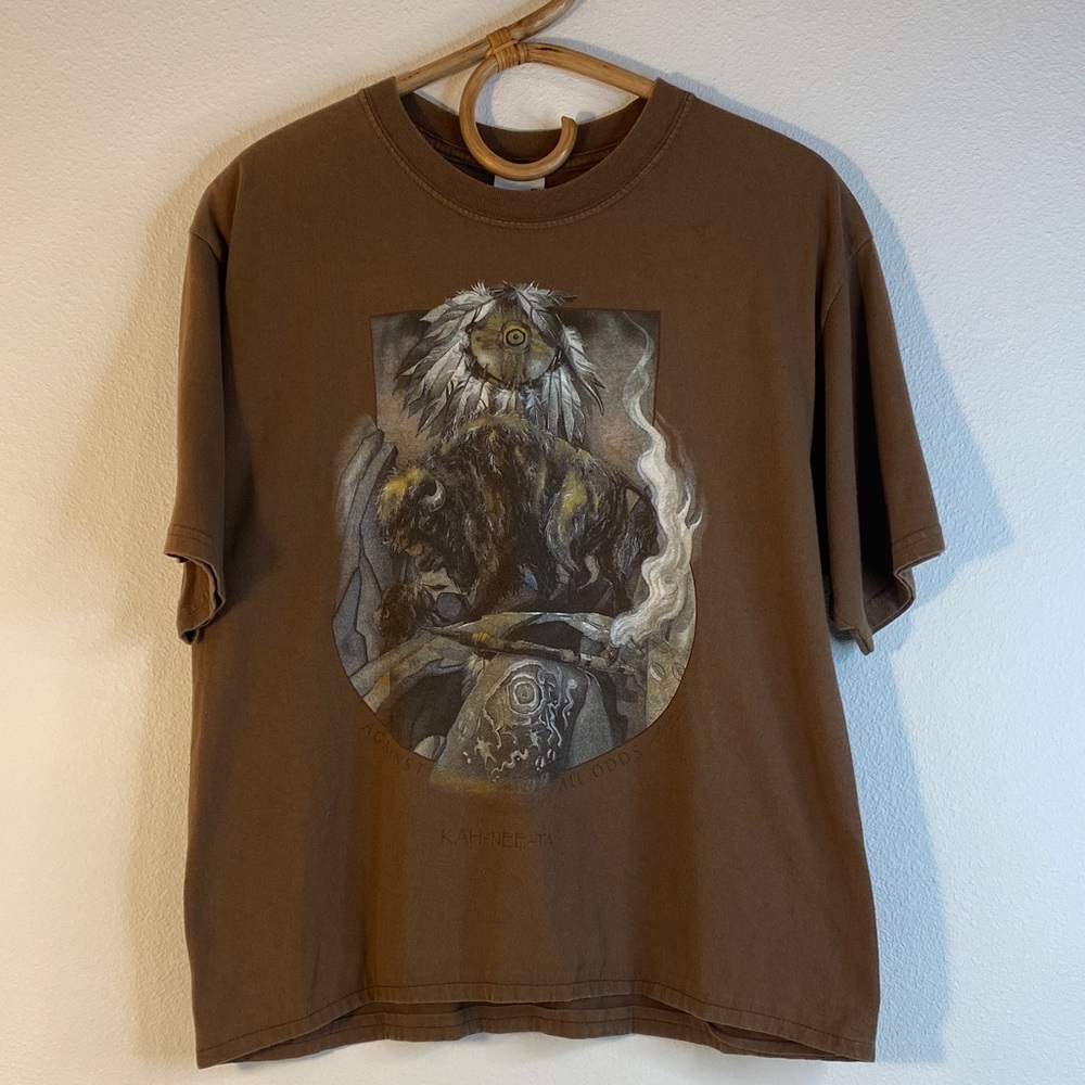 Anvil Brown Graphic Short Sleeve Tee 90s